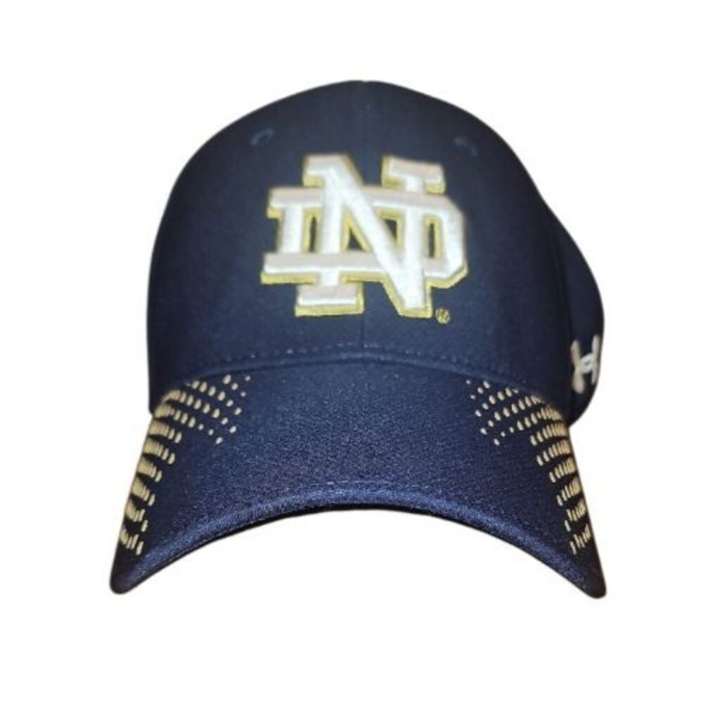 Under Armour Notre Dame Fighting Irish Adjustable Hat Navy Gold NCAA Cap